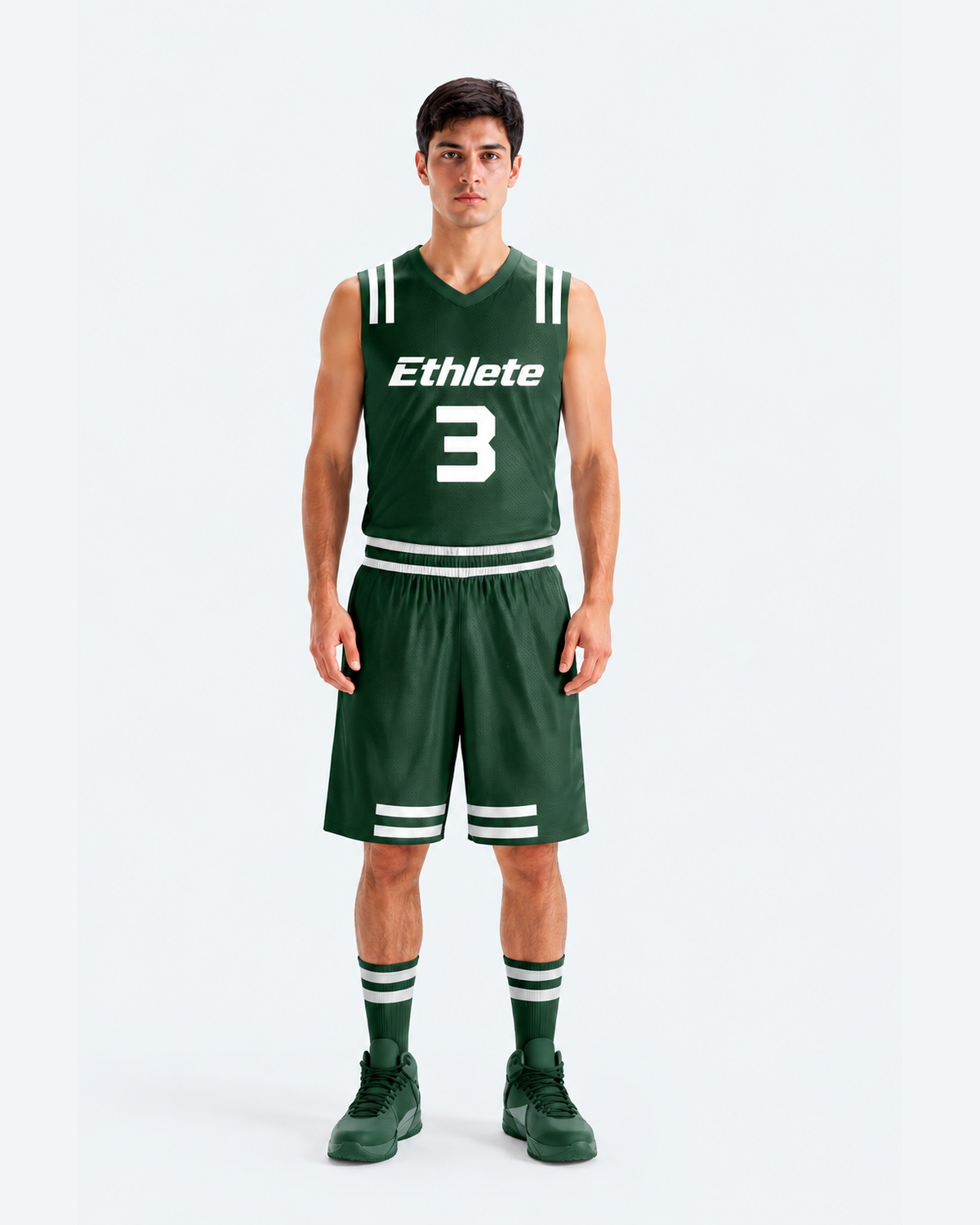 Ethlete Forest Green Basketball kit alternate view
